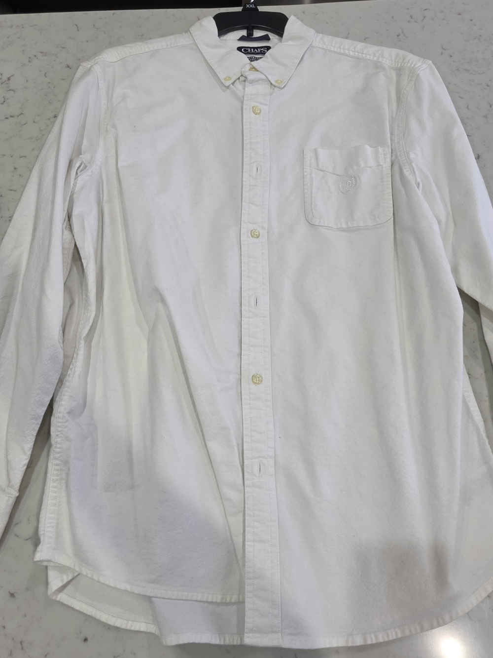 Chaps Men’s White Button-Down Pocket Oxford Shirt